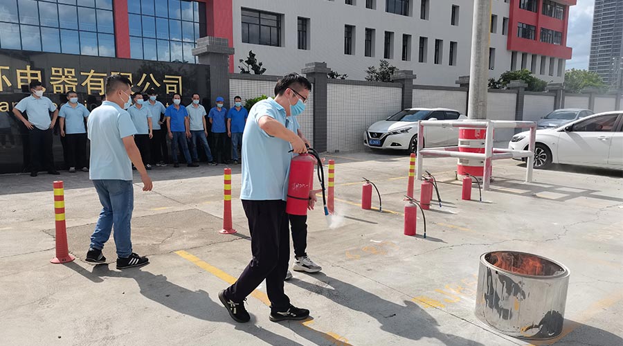 安全生產(chǎn)不松懈！金環(huán)電器開展消防應(yīng)急救援演練