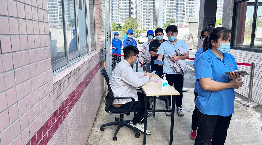 迅速防疫！金環(huán)電器積極配合醫(yī)護(hù)人員上門測核酸！