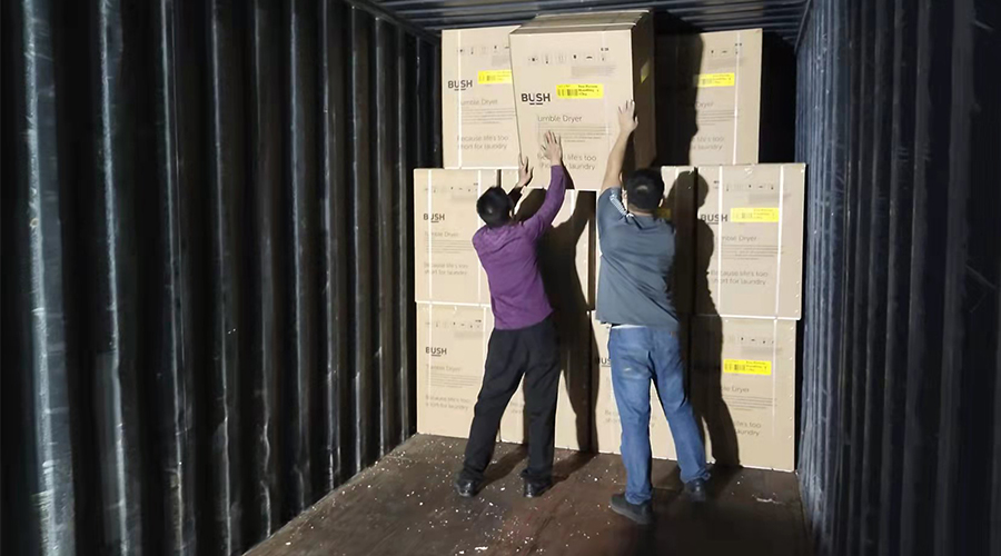 挑燈夜戰(zhàn)，順利完成客戶(hù)Argos的滾筒干衣機(jī)出貨